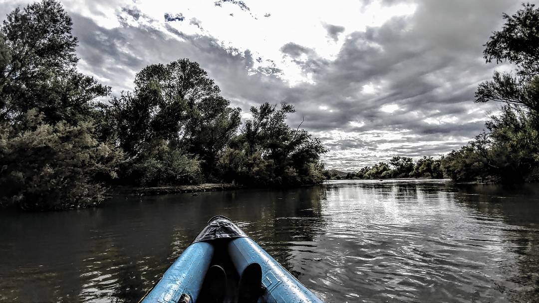 Kayaking down the lower Salt River.