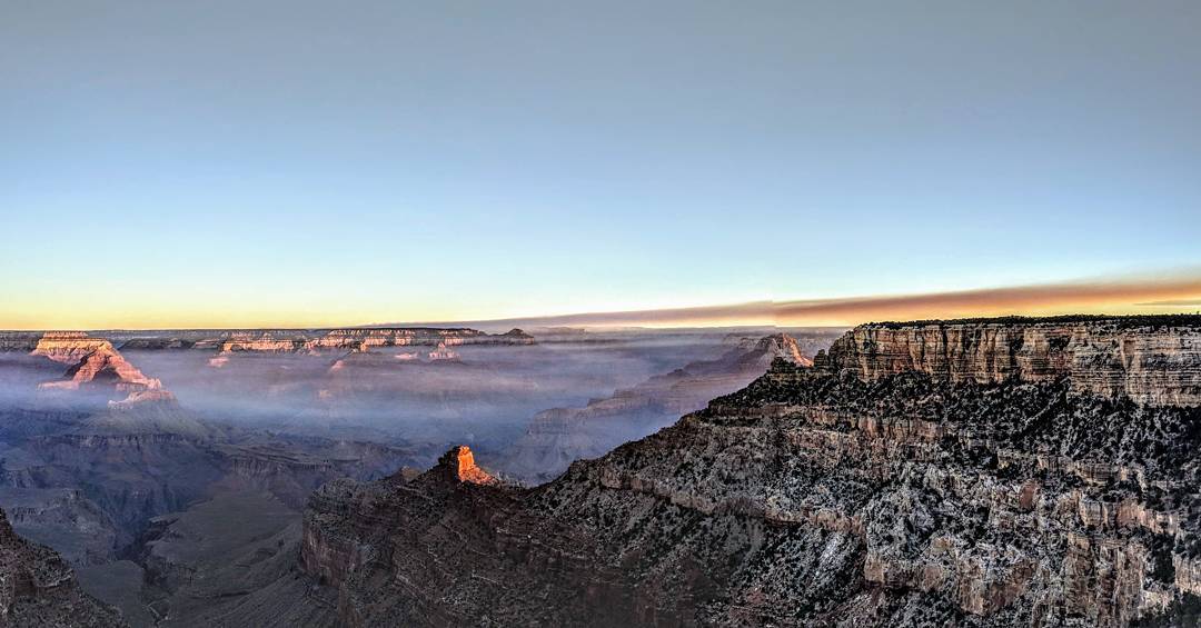 A little after sunrise at the Grand Canyon. Shot from the South Rim.