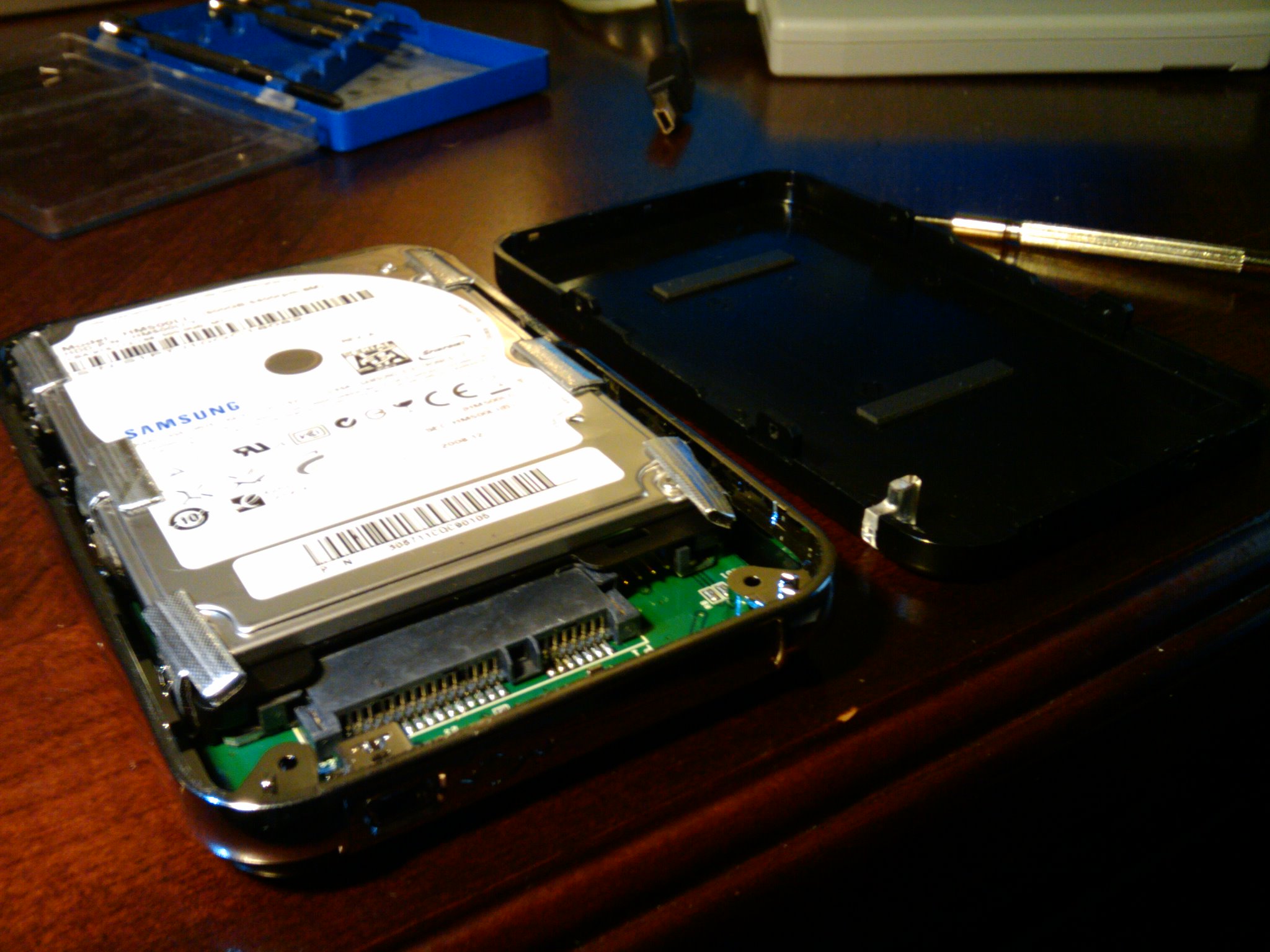 Enclosure with top cover off