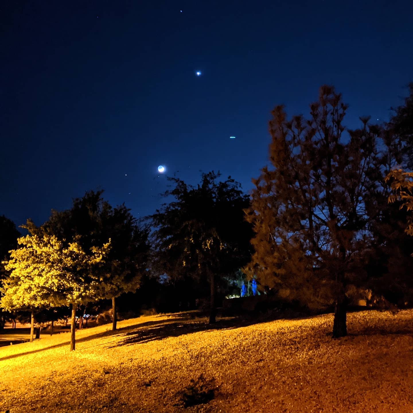 The Moon and Venus.