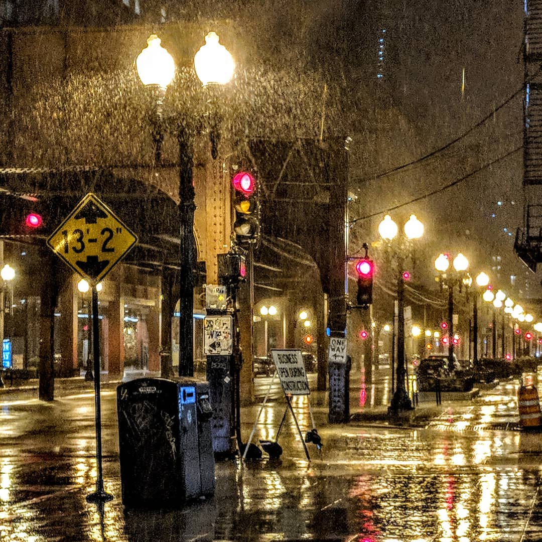 Caught in the rain.