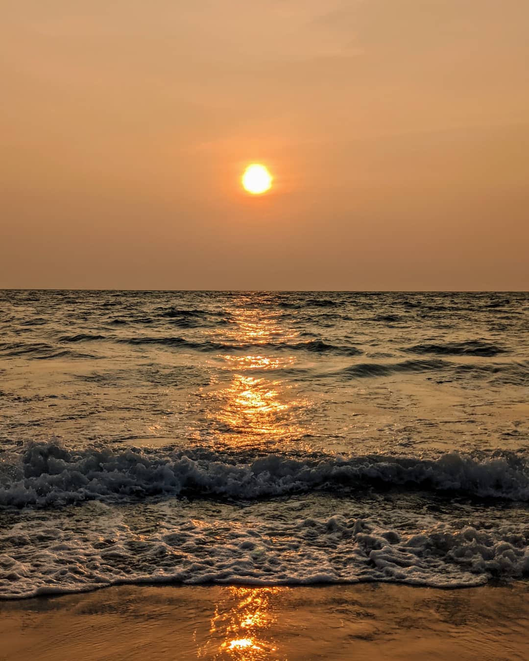 Sunset at Cherai Beach, Kerala.
