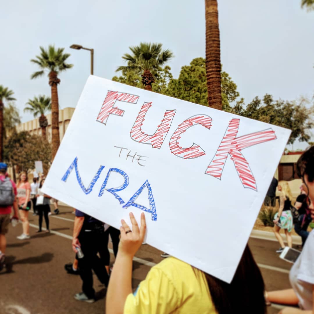Sign at the #marchforourlives in Phoenix.