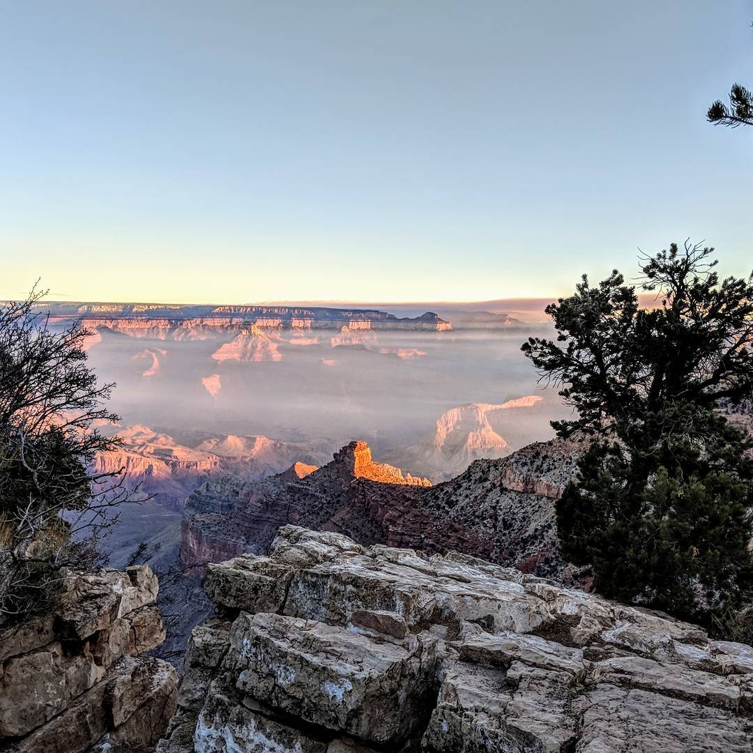 Sunrise at the Grand Canyon.