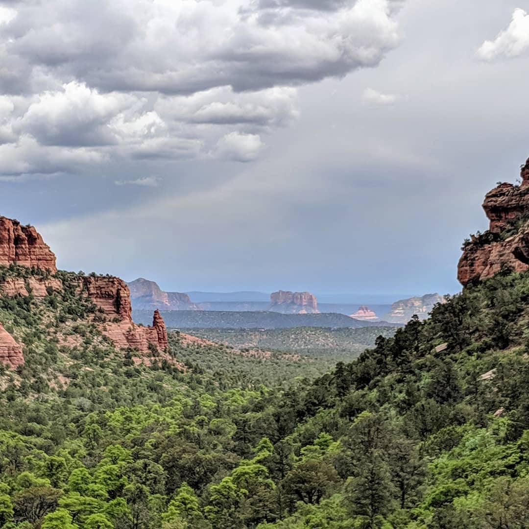 View from the top of Fay Canyon trail, in Sedona.