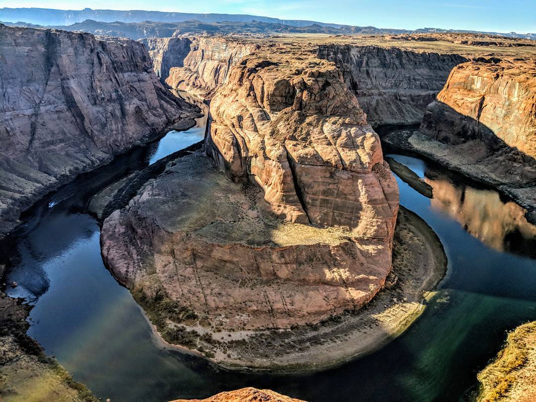 Horseshoe Bend, AZ. Made by the Colorado River as it cuts through the rock.