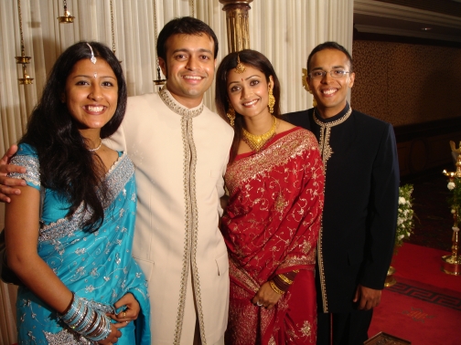 Keerthi, Dipu Cheta, Simi Chechi, and I
