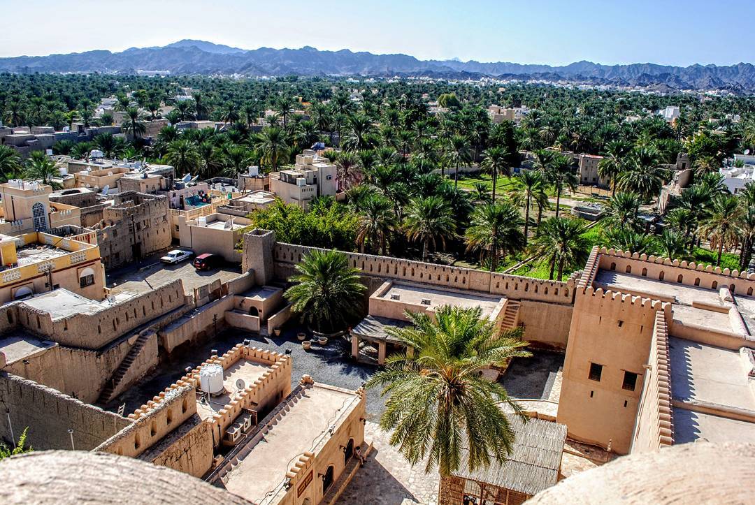 City of Nizwa seen from the top of the Nizwa Fort.