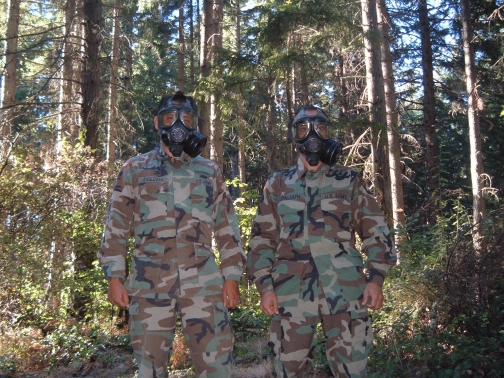 Thomas and I with Masks