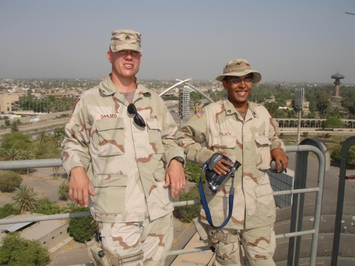 SGT Dahlseid and I over Baghdad